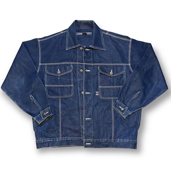 Vintage 90’s Brooklyn Xpress Tribal Dragon Embroidered  Denim Jacket - Picture 12 of 12